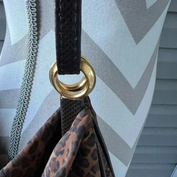 Vintage 80s- BOTTEGA VENETA Leopard Shoulder Bag Made In Italy - Picture 4 of 16